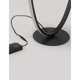 Lashing LED floor lamp ring 125cm sandy-black