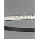 Detailansicht der Nager LED Metall-Hängelampe Rund mit elegantem Lichtstreuungseffekt.