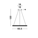 Nager LED Metall-Hängelampe Rund