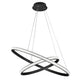 Nager LED Hängeleuchte Ø 67cm Schwarz mit modernem Design und eleganten Kristallen.