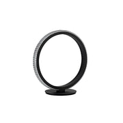 Nager LED Tischlampe Ø 29cm Schwarz mit schwarzem Aluminium und Acryl, 11 Watt, 536Lm und IP20.