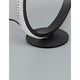 Detailansicht einer Nager LED Tischlampe mit schwarzem Aluminium und Acryl, Ø 29 cm.