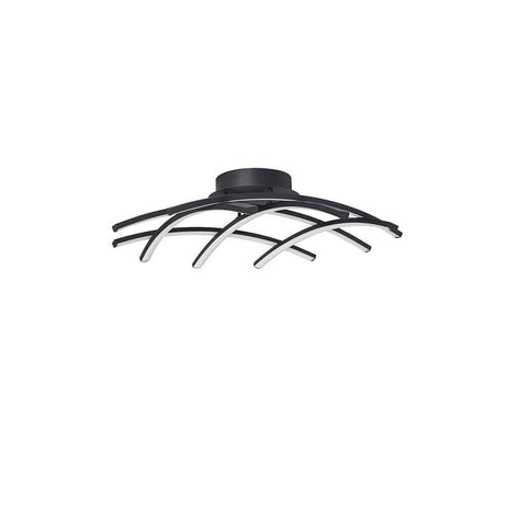 Narvi LED Deckenleuchte Schwarz mit modernem Design und dekorativem Lichtmuster.