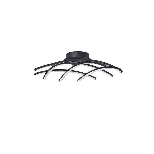 Narvi LED Deckenleuchte Schwarz mit modernem Design und dekorativem Lichtmuster.