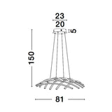 Narvi LED Hängelampe Schwarz  Nova Luce   