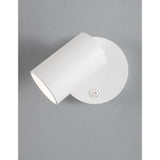 Moderne Net Wandstrahler in Weiß, drehbar mit leichtem Schalter, ideal für stimmungsvolle Beleuchtung.