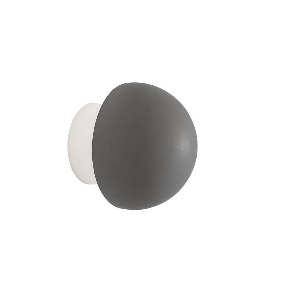 Netune LED Wandleuchte Ø 11cm in modernem Design mit grauem und weißem Finish.