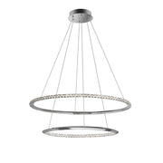 Netuno LED Kristall Hängelampe Ø 80cm, moderne Hängeleuchte mit Kristallelementen, schickes Design