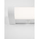 Noor LED Bad-Wandlampe, Acryl in modernem Design mit weißem Acryl und integrierter LED-Beleuchtung.