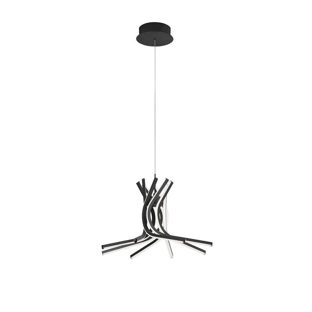 Norine LED Hängelampe Metall Schwarz in modernem Design, ideal für stilvolle Raumbeleuchtung.