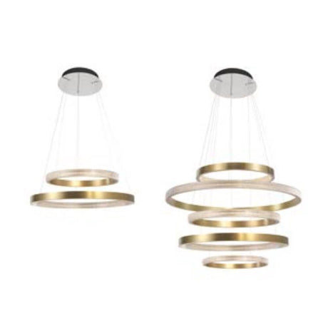 Oblix canopy for 1-3 rings, modern pendant lights with golden rings, decorative and stylish.