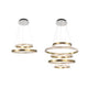 Oblix Baldachin für 1-5 Ringe in gold und weiß mit modernem Design und verschiedenen Ringgrößen.