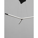 Oderick LED Hängelampe in modernem Design, schwarz, ideal für Esstisch oder Wohnzimmer.