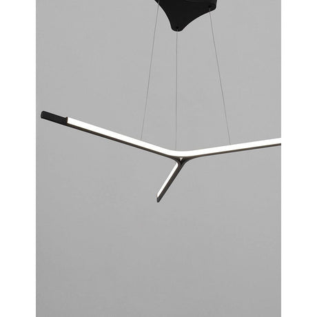 Oderick LED Hängelampe Schwarz in modernem Design, ideal für Ess- und Wohnzimmer.