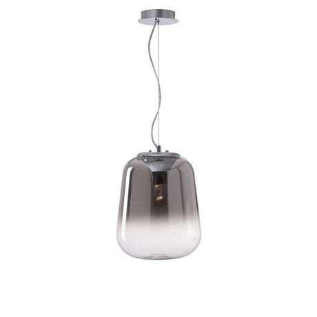 Oliverio Pendellampe Rauchfarben mit Verlauf, elegante hängende Lampe aus Glas mit schimmerndem Farbverlauf.