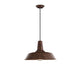 Osteria Hängelampe aus Stahl Ø 46cm in rustikalem Design mit schwarzem Schirm.