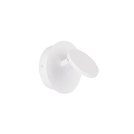 Otto LED wall lamp Ø 12cm white in a minimalist design with a flexible lamp head.
