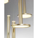Palencia LED Pendelleuchte 5-flg. Runde Aufhängung – moderne Lichtquelle mit stilvollem Design in Gold.