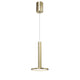 Moderne Palencia LED Pendelleuchte aus goldenem Metall, warmweißes Licht, ideal für Esszimmer und Wohnräume.