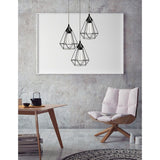 Paolo metal hanging light 3-bulb suspension