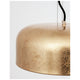 Nahaufnahme der goldenen Perleto Hängelampe von Nova Luce, modernes Design aus Metall.