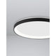 Pertino LED Deckenleuchte Ø 38cm Acryl in modernem Design mit schwarzem Rand und integriertem Leuchtmittel.