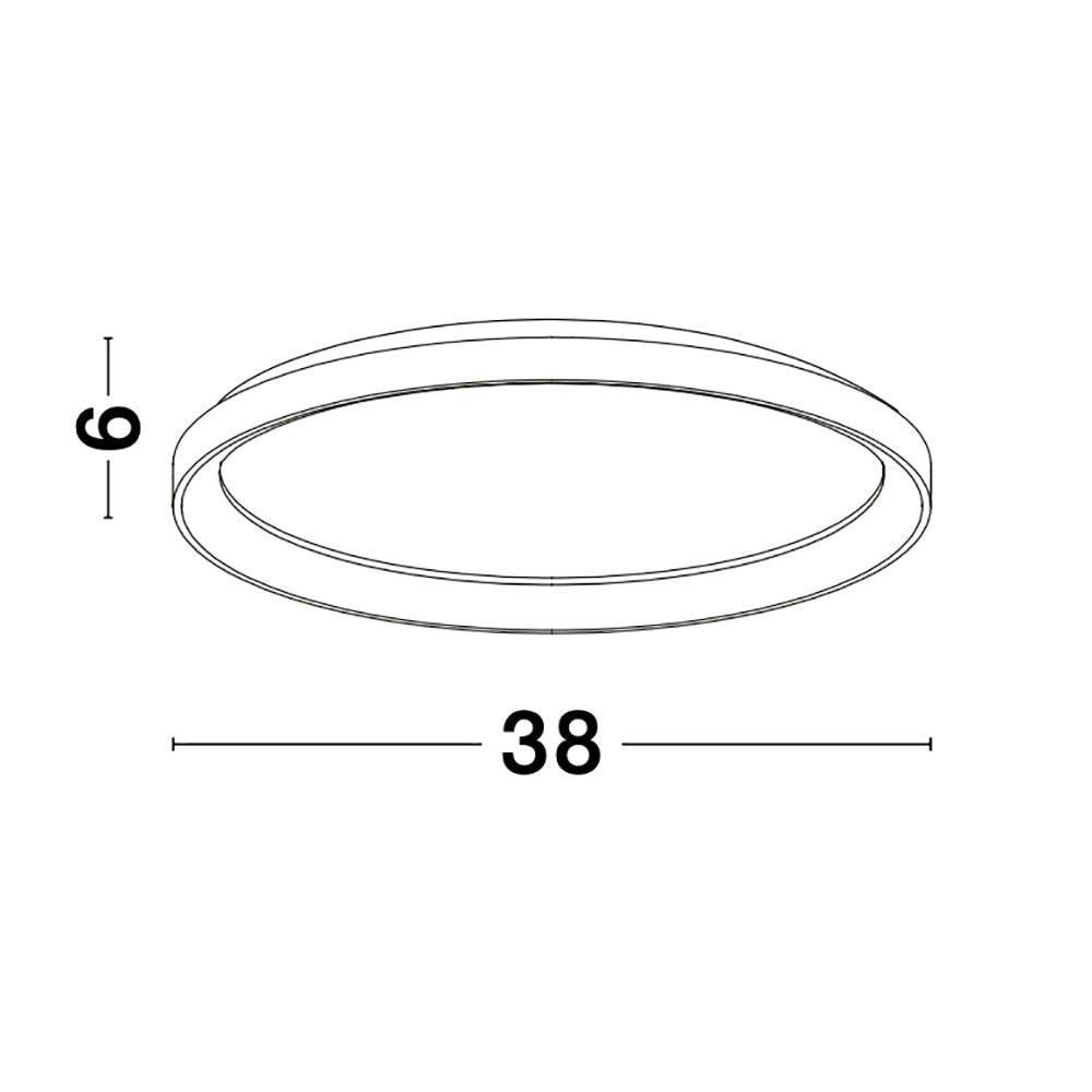 Pertino LED Deckenleuchte Ø 38cm Acryl