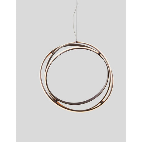 Pertone LED Sort hængelampe i moderne design med cirkulær LED- Ringe i stilfuld sort.