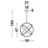 Pertone LED Hängelampe Schwarz