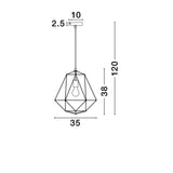 Nova Luce Pietra Hängelampe Metall