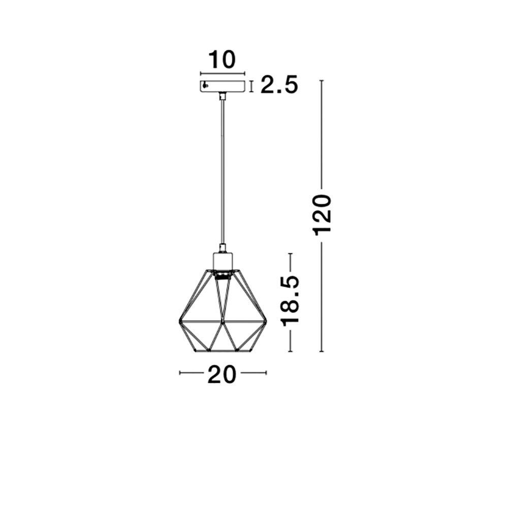 Pietra Pendellampe Ø 26cm Metall