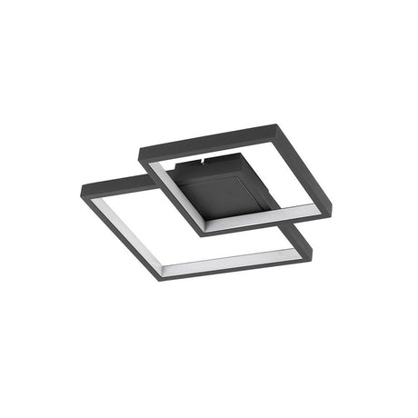 Porto LED Deckenlampe in modernem Design mit zwei quadratischen Elementen, ideal für verschiedene Wohnräume.