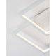 Porto LED Deckenlampe im modernen Design mit zwei rechteckigen Elementen und warmem Licht.