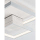 Porto LED Deckenlampe in modernem Design mit quadratischer Aluminium- und Acrylstruktur.