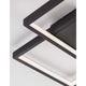 Porto LED Deckenlampe in modernem Design mit schwarzen Aluminiumrahmen und sanfter Beleuchtung