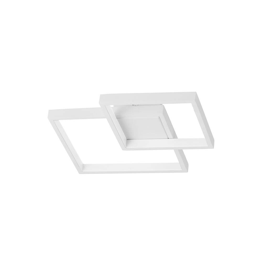 Porto LED Deckenlampe im modernen Design mit zwei ineinandergreifenden Quadraten, ideal für jeden Raum.