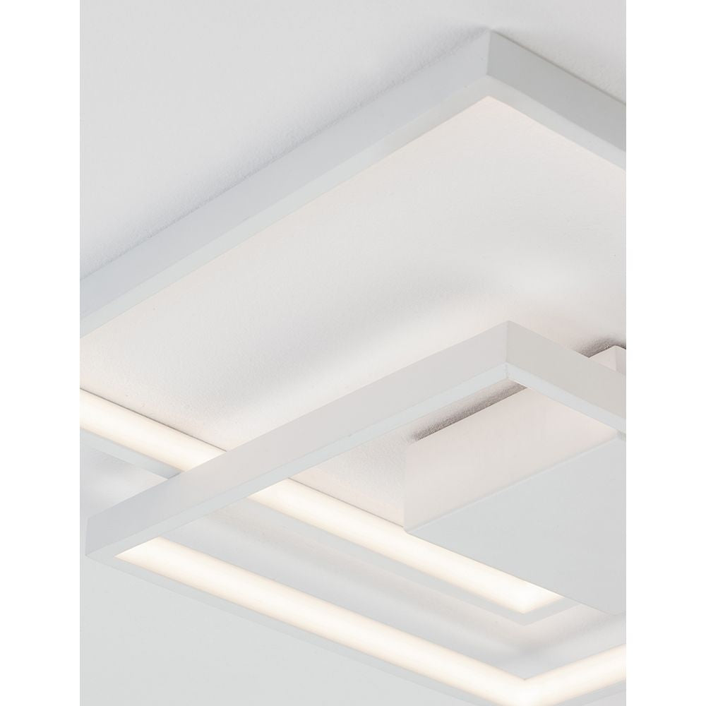 Porto LED Deckenleuchte Metall Weiß  Nova Luce   