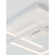 Porto LED Deckenleuchte Metall Weiß im modernen Design mit warmweißem Licht, ideal für Wohnzimmer und Schlafzimmer.