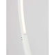Premium LED Stehlampe Gebogen – weiß gebogene Stehleuchte mit integriertem LED-Lichtstreifen aus Acryl und Aluminium, modernes Design