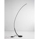 Premium LED Stehlampe Gebogen aus Aluminium und Acryl, schlankes gebogenes Design für Wohnzimmer und Esszimmer, schwarze moderne Stehleuchte