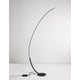 Premium LED Stehlampe Gebogen aus Aluminium und Acryl, schlankes gebogenes Design für Ess- oder Wohnzimmer, schwarz
