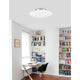 Pressione Glas Deckenleuchte Ø 50cm in modernem Raum mit Bücherregalen und Schreibtisch.