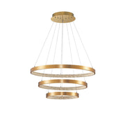 Preston LED lampe suspendue Ø 80 cm or antique pour un éclairage intérieur élégant.