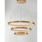 Preston LED Hängelampe Ø 80cm Antik Gold  Nova Luce   