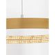 Preston LED Hängelampe in Antik-Gold mit eleganter Lichtstreuung durch Kristalle.