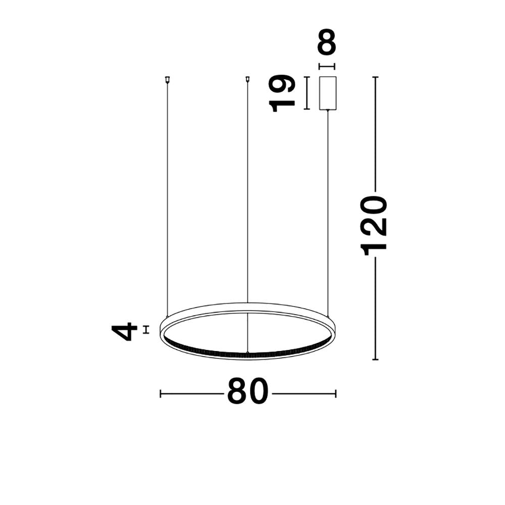 Preston LED Hängelampe Ring Antik-Gold