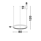 Anello di lampada a sospensione a LED PRESTON Oro antico