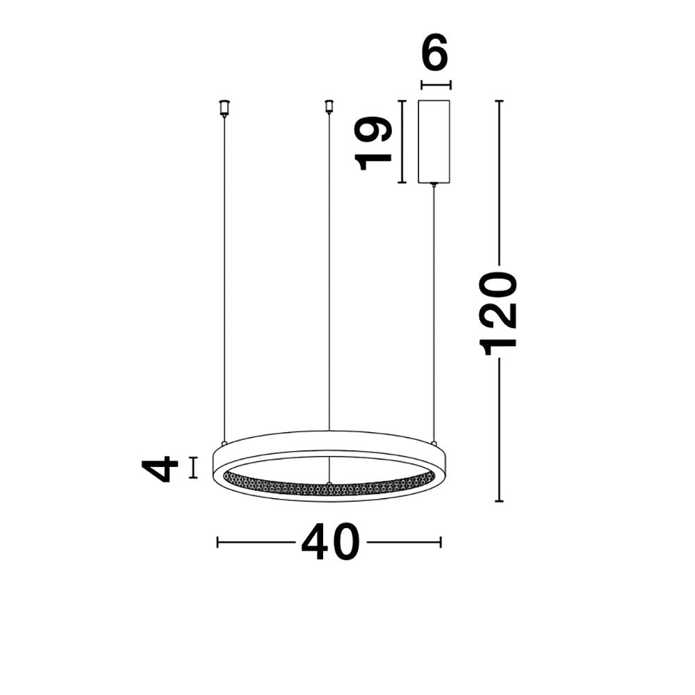 Anello di lampada a sospensione a LED PRESTON Oro antico