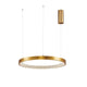 Moderne Preston LED Hängelampe in Antik-Gold mit elegantem Design und feiner Lichtstreuung.