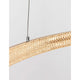 Detailansicht der Preston LED Hängelampe in Antik-Gold mit elegantem Kristallmuster.